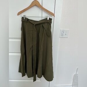 Banana Republic Factory Army Green Midi Skirt